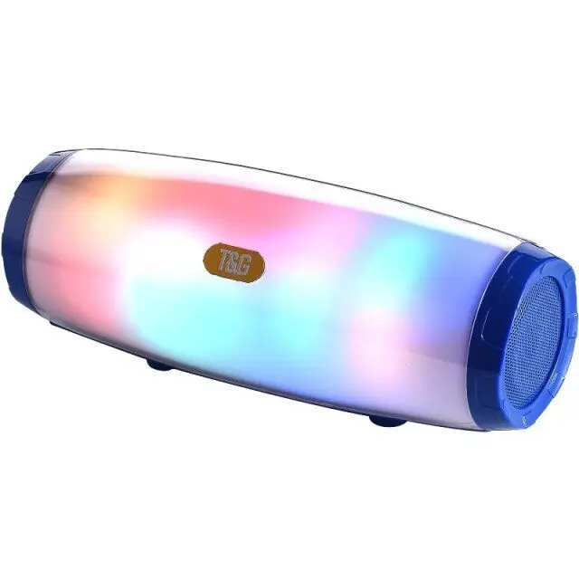 2021 TG 165 portable outdoor waterproof wireless boombox column bass blue tooth speaker with led 5 flash lighting