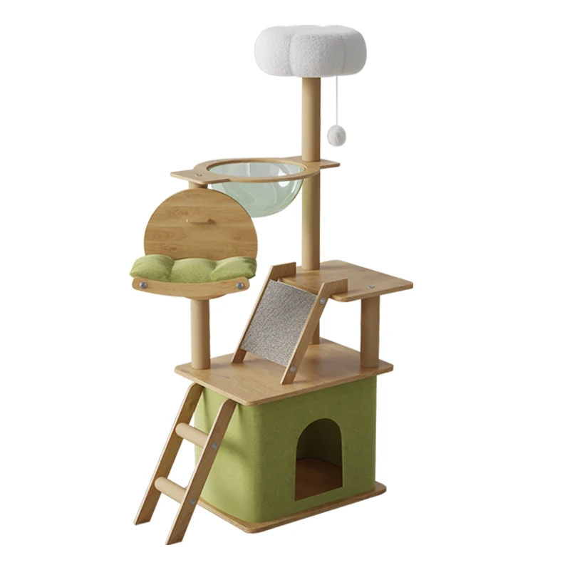 Yueshang new arrived space bed color scratching post scratchers capsule  removable fabric house cat tree climp frame for sale