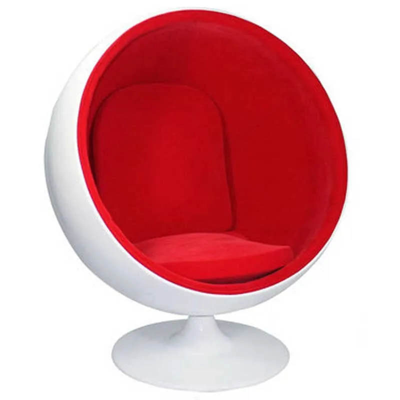 2024 Most Popular Modern Luxury Upholstered Arm Ball Chair with Velvet Fabric Ergonomic Design Round Ball Chair for Living Room