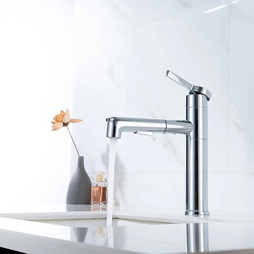 
High quality basin faucet SUS304 stainless brass pull out 360 rotating toilet faucet 