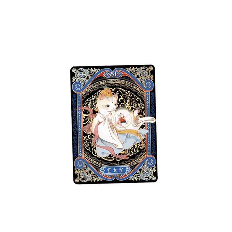 Collection Card Animation Draw A Cat Rare Ssp Cards Chinese Style Animation Wholesale Trading Cards