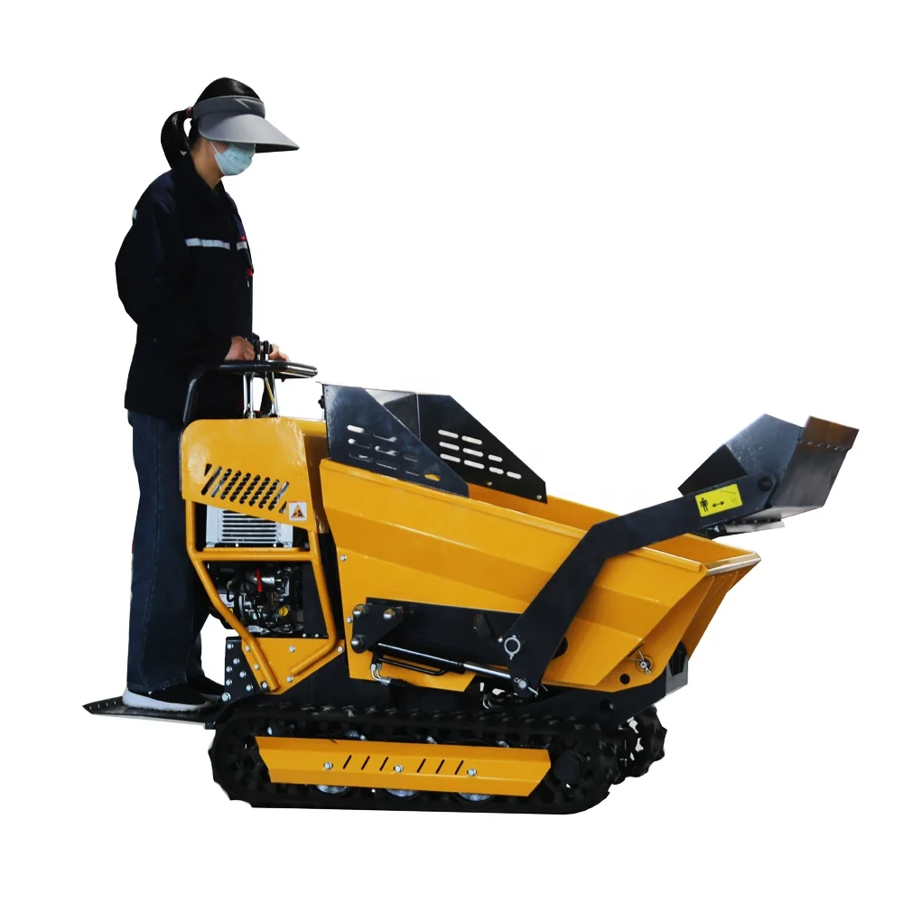 2 Ton Standing Crawler Diesel Transport Dumper Tipper Orchard Lift Bucket Agricultural Mini Dumpers Truck Price