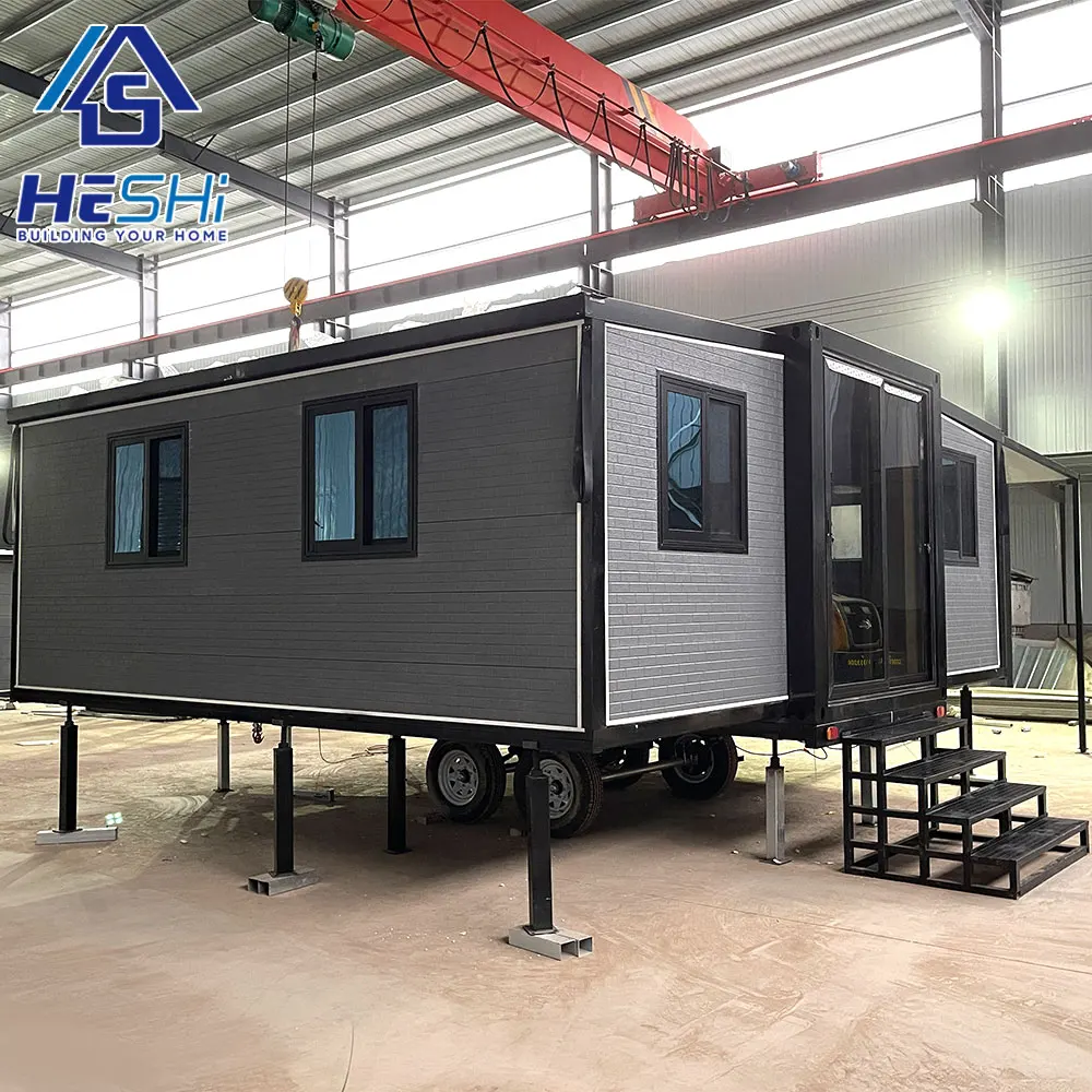 Ready Made 2 Bedrooms Prefabricated Luxury Portable Villa Granny Flat 20Ft Expandable Container House Prefab Mobile Home