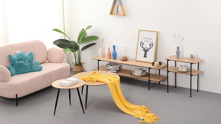 Modern Custom Designs Simple living room furniture shelf MDF painting shelf