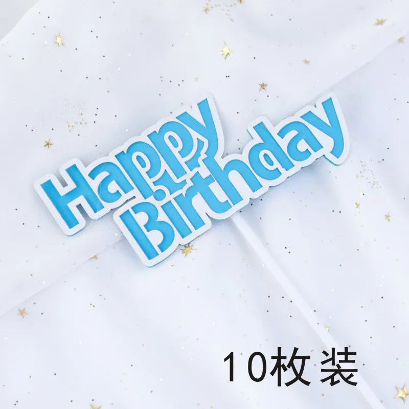 Wholesale happy birthday cake topper bee bear honeypot baking card summer fresh cartoon cake decoration