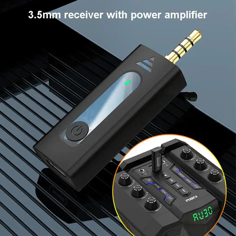 K35 Plug-Play 3 5 мм Jack приемник беспроводной Lavalier микрофон с усилителем мощности для динамиков цифровая камера двойной мини-микрофон
