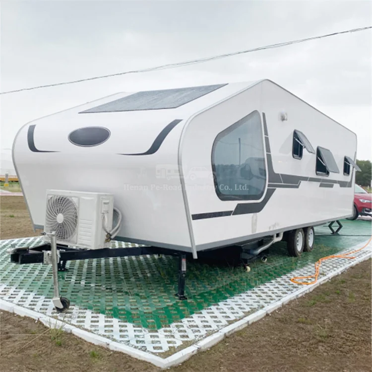 Large Size Rv 38Ft Luxury Starry Sky Camp Hotel 6 Persons Travel Trailer Camping Caravan House 2 Room Motorhome