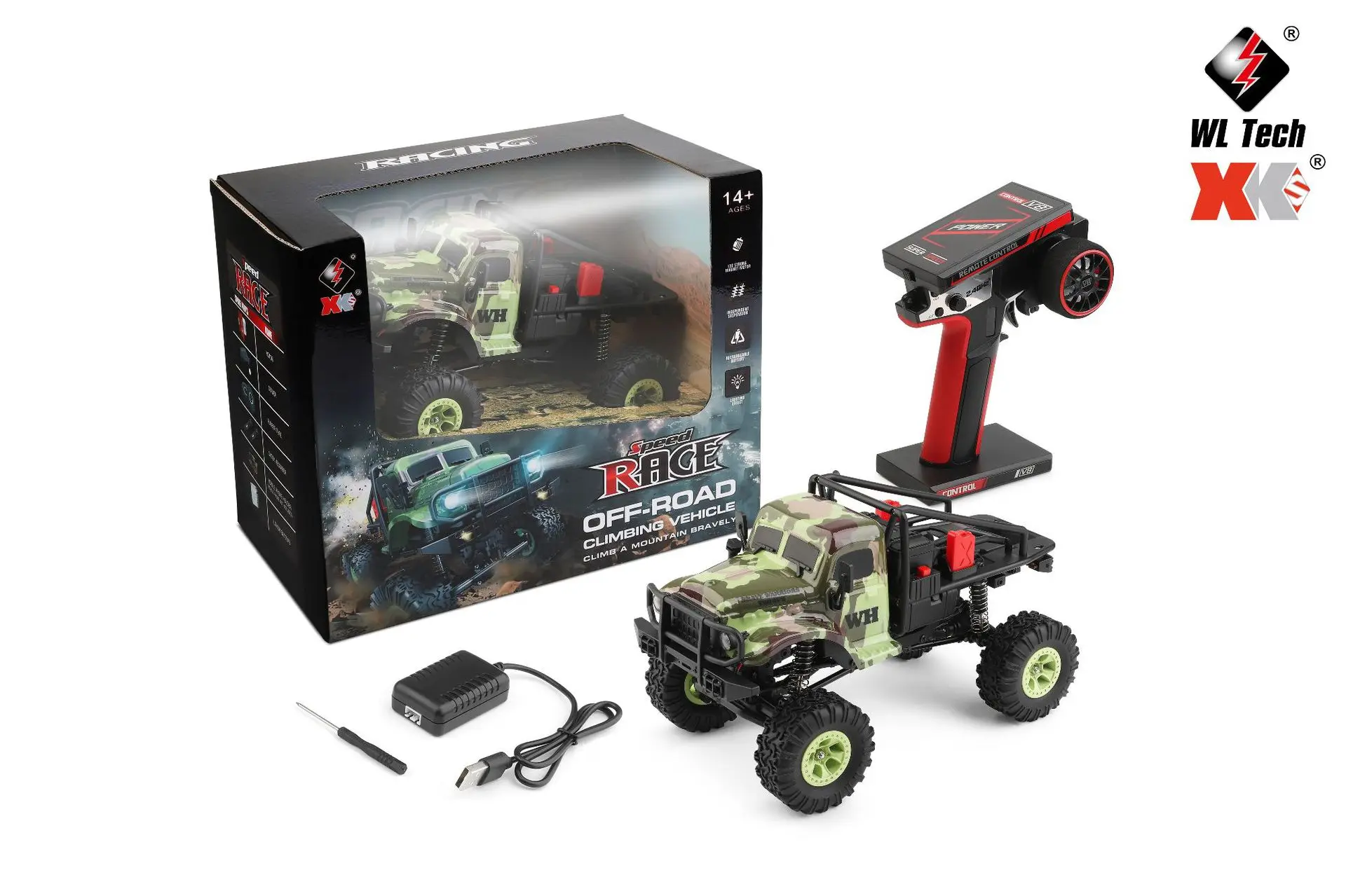 HOSHI Wltoys 184021 1/18 весы 2 4 г дистанционное управление подъемный грузовик с лампой двухскоростной автомобиль высокоскоростные радиоуправляемые машинки игрушки