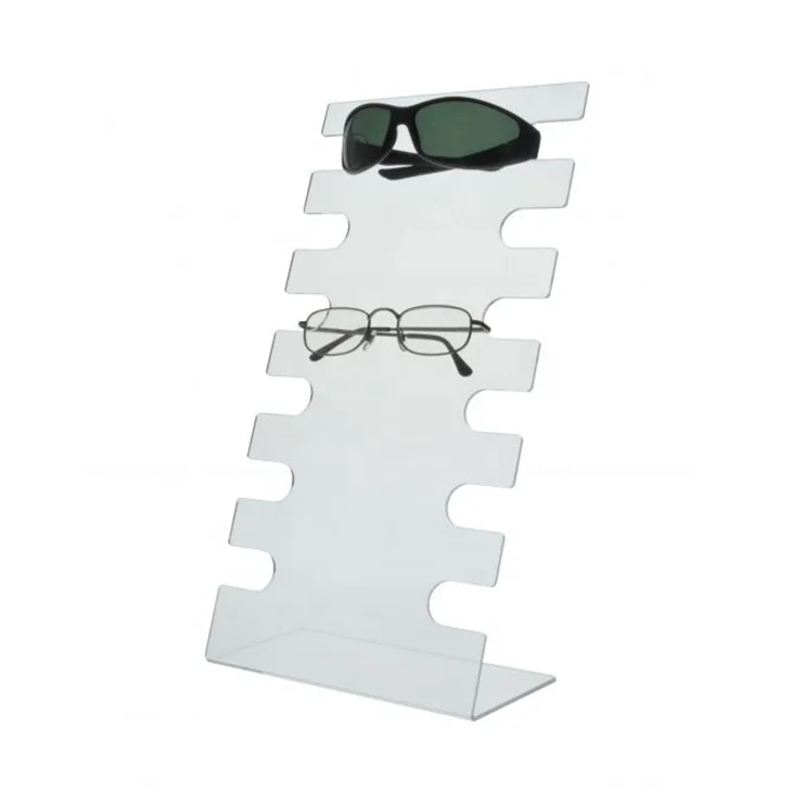 Hot sale clear acrylic 6 tier eyeglasses holder and sunglasses rack