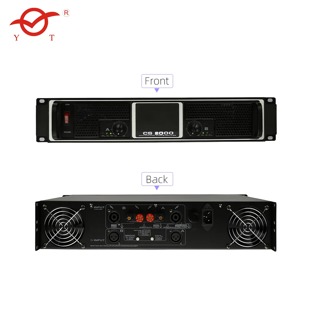 YATAO 1u amplifier digital power amplifair professional audio 2.0 dc