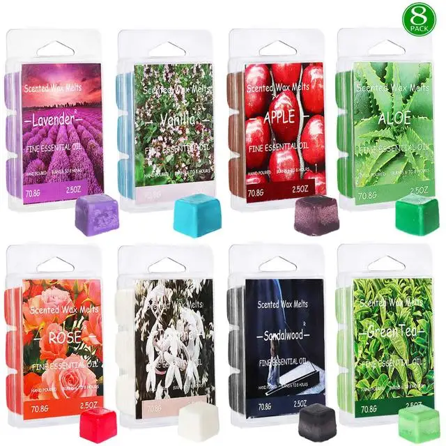 Hot Sell Wholesale Colorful Clamshell Aroma Scented Soy Wax Cube Melts