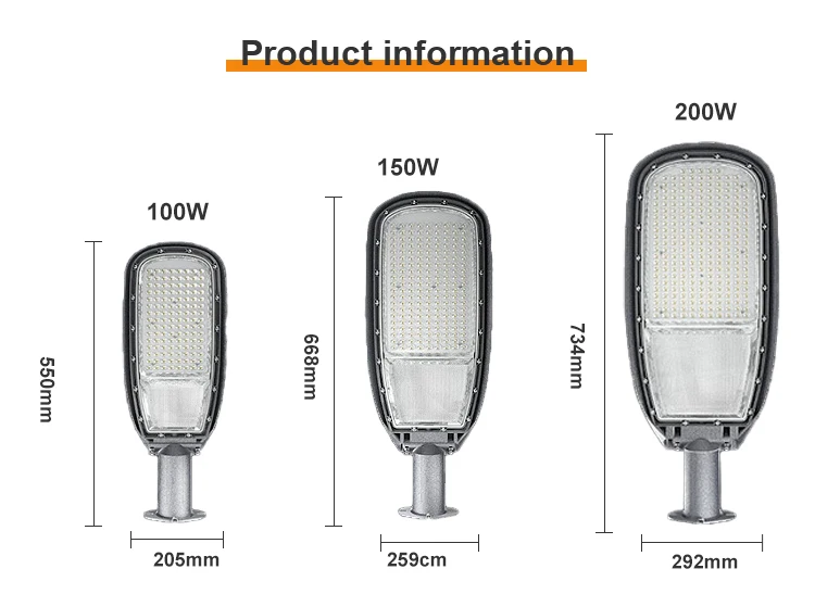 Zhongshan New Module Cob Ip66 Die Casting Aluminium Outdoor Lighting Lamp 200w Cobra Head Led Street Light