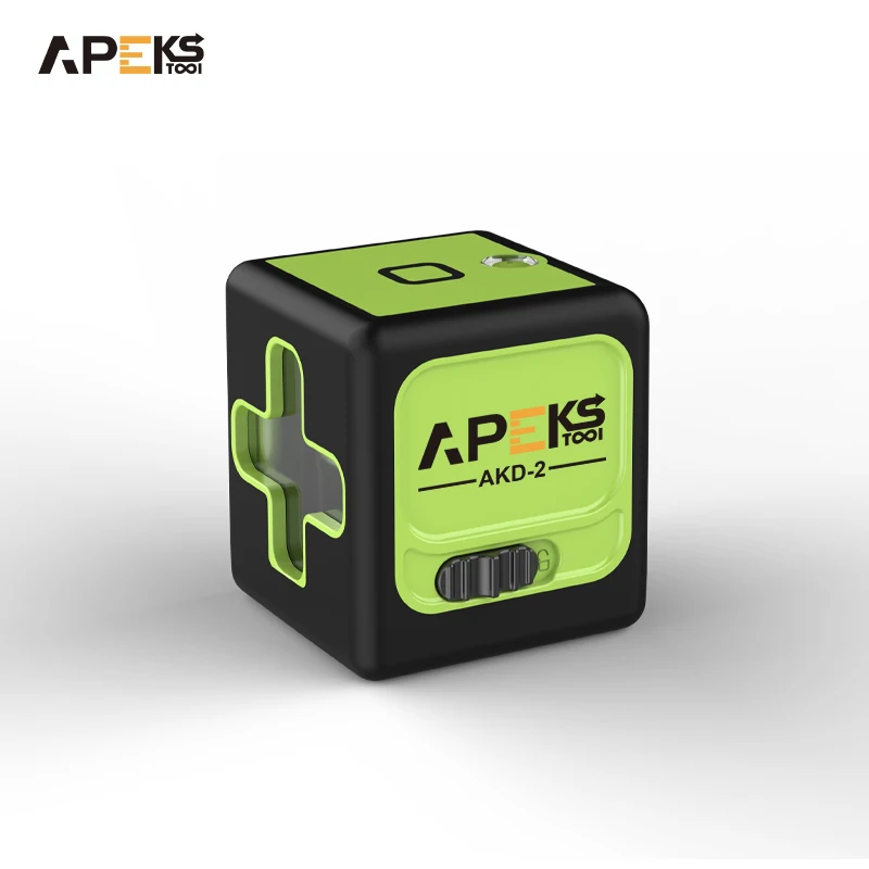 Auto Mini Portable Rotating 2 Line Green Light Laser Level