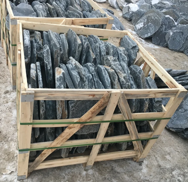 Natural Black Slate Stepping Stone For Garden And Landscaping