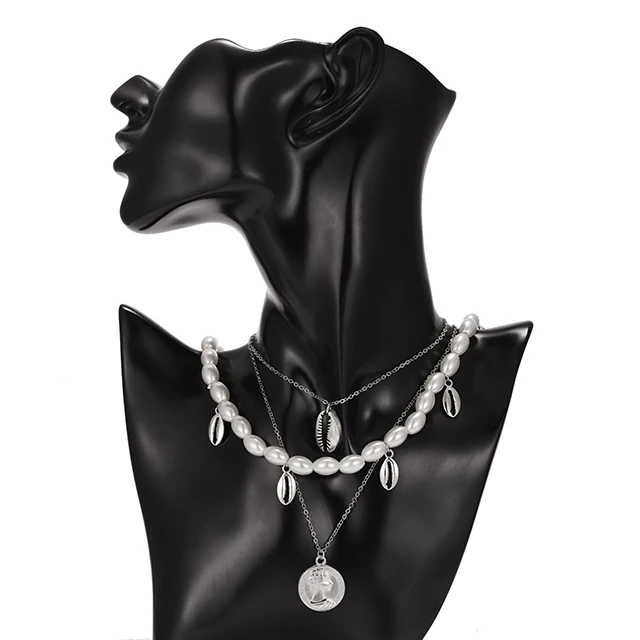 Fashion lady color diamond retro simple earrings necklace set first accessories jewelry fashion 2021 hot selling