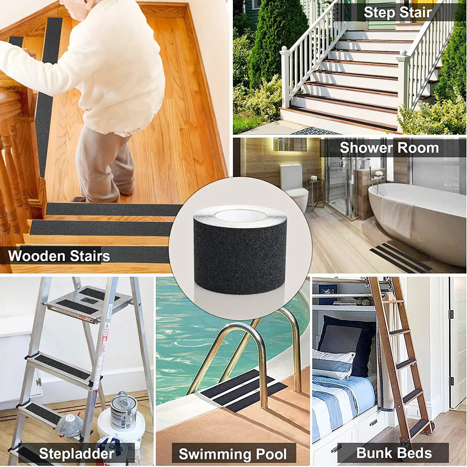 Fingerboard Skateboard Rubber Black Skate Board Water for Anti-slip