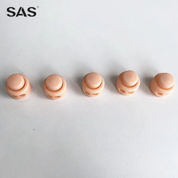 SAS Ready to Ship High Quality Double Hole Plastic Cord Lock Stopper For Garment Hats
