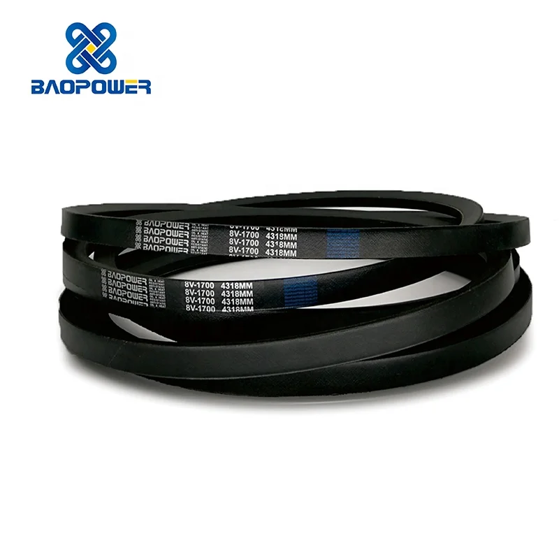 Baopower Wrapped Narrow Rubber 3V 5V 8V Transmission Belts V-Belt