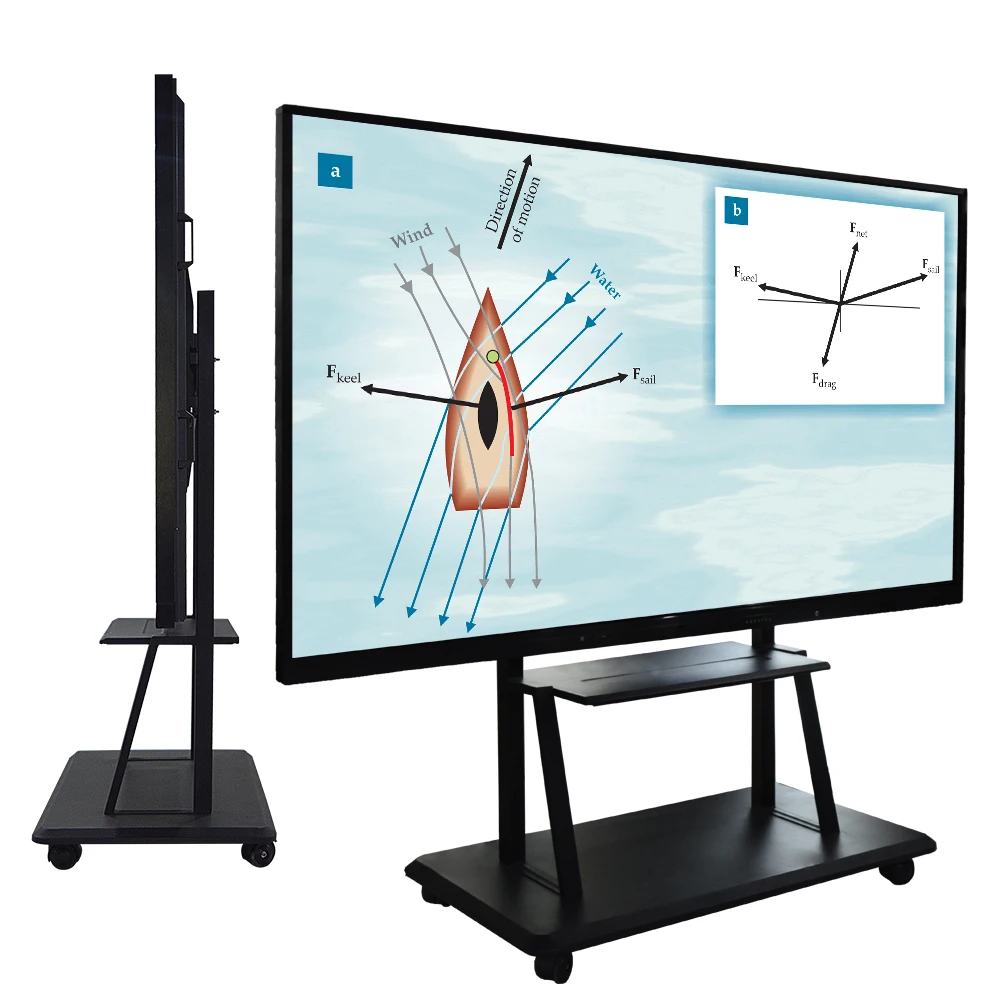 65 Inch Wall Mounted Tempered Glass Interactive Flat Panel 4k Hd Display Electronic Interactive Smart Board For School
