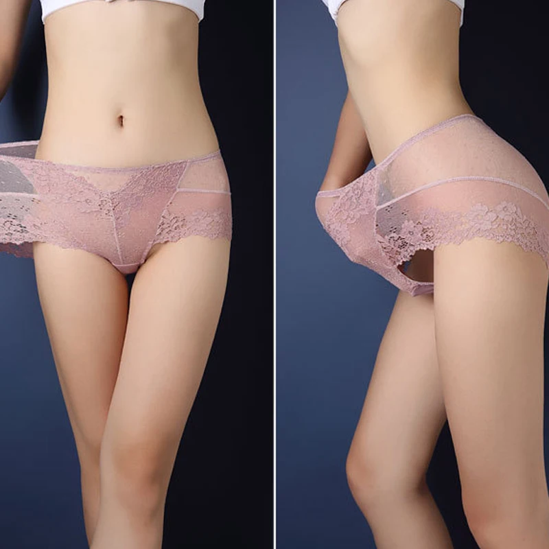 Plus Size Underwear Women Breathable Sexy Lace Underwear Woman Panties