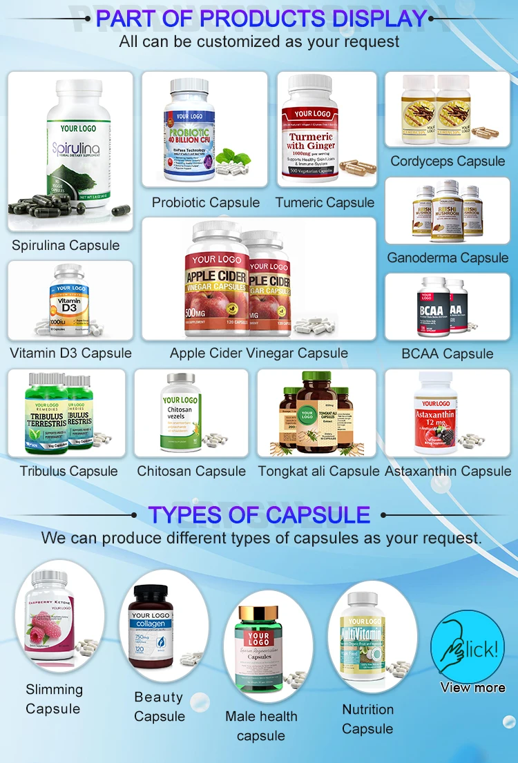 OEM High Quality Konjac Glucomannan Diet Supplement Hard Capsules