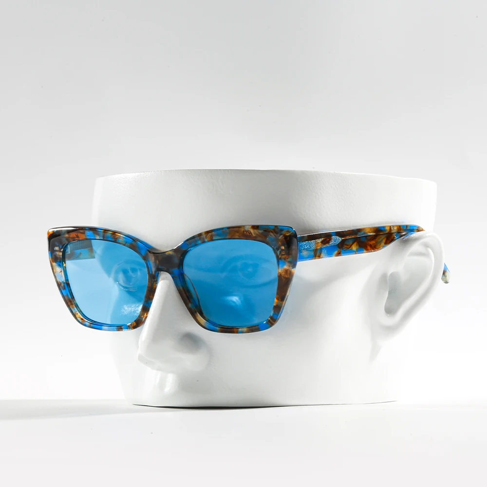 GS5043 wholesale new arriving outdoor customized logo fashion cat eye sun glasses polarized acetate sunglasses for men women