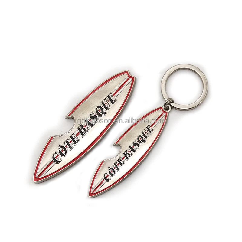 Promotional Beach Mini Shark Shape Bali Indonesia Souvenir Beer Bottle Opener Keyring Enamel Custom Metal Surftbard Keychains