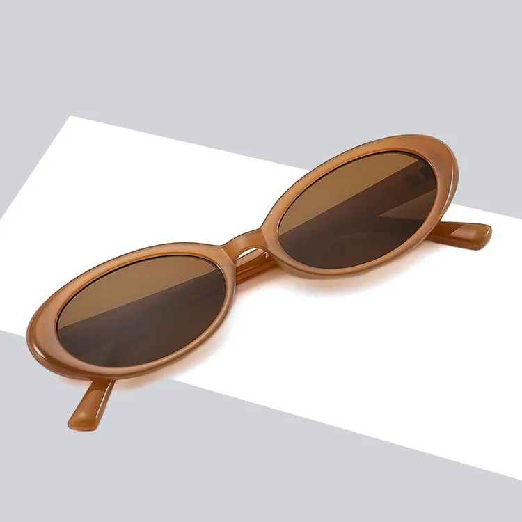 Wholesale Fashion Oval Ocean Small Frame Ladies Sunglasses Retro Trend Brand Sunglasses