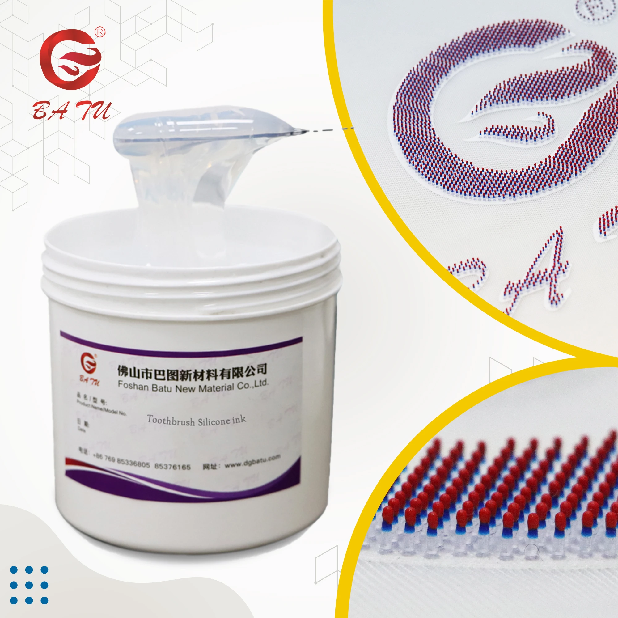 Hot new product Toothbrush Silicone  Rubber For Silk Screen Printing
