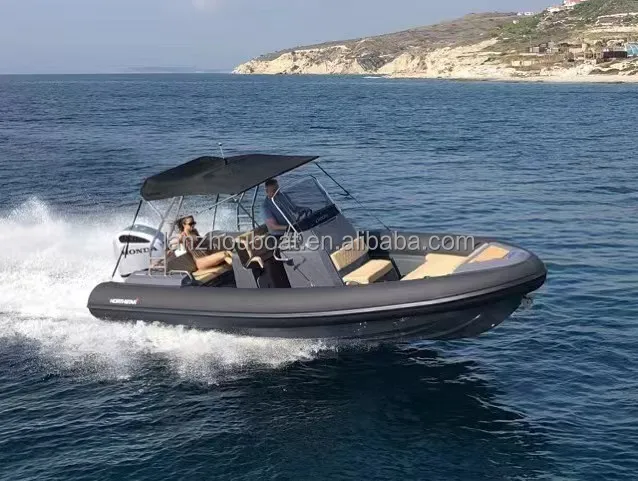 CE 28-футовый жесткий Rhib 860 960 патруль высокоскоростной Спортивный Алюминиевый корпус ребро надувная лодка с Т-образным верхом