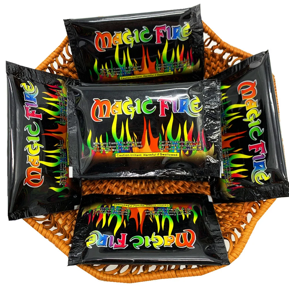 Indoor and outdoor use color flames magic fire powder mysticial fire powder camping party fireplace