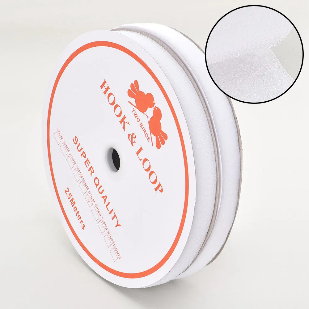 Polyester Nylon Grade B Hook and Loop Fabric Tape Roll - Hook and Loop Straps 25mm