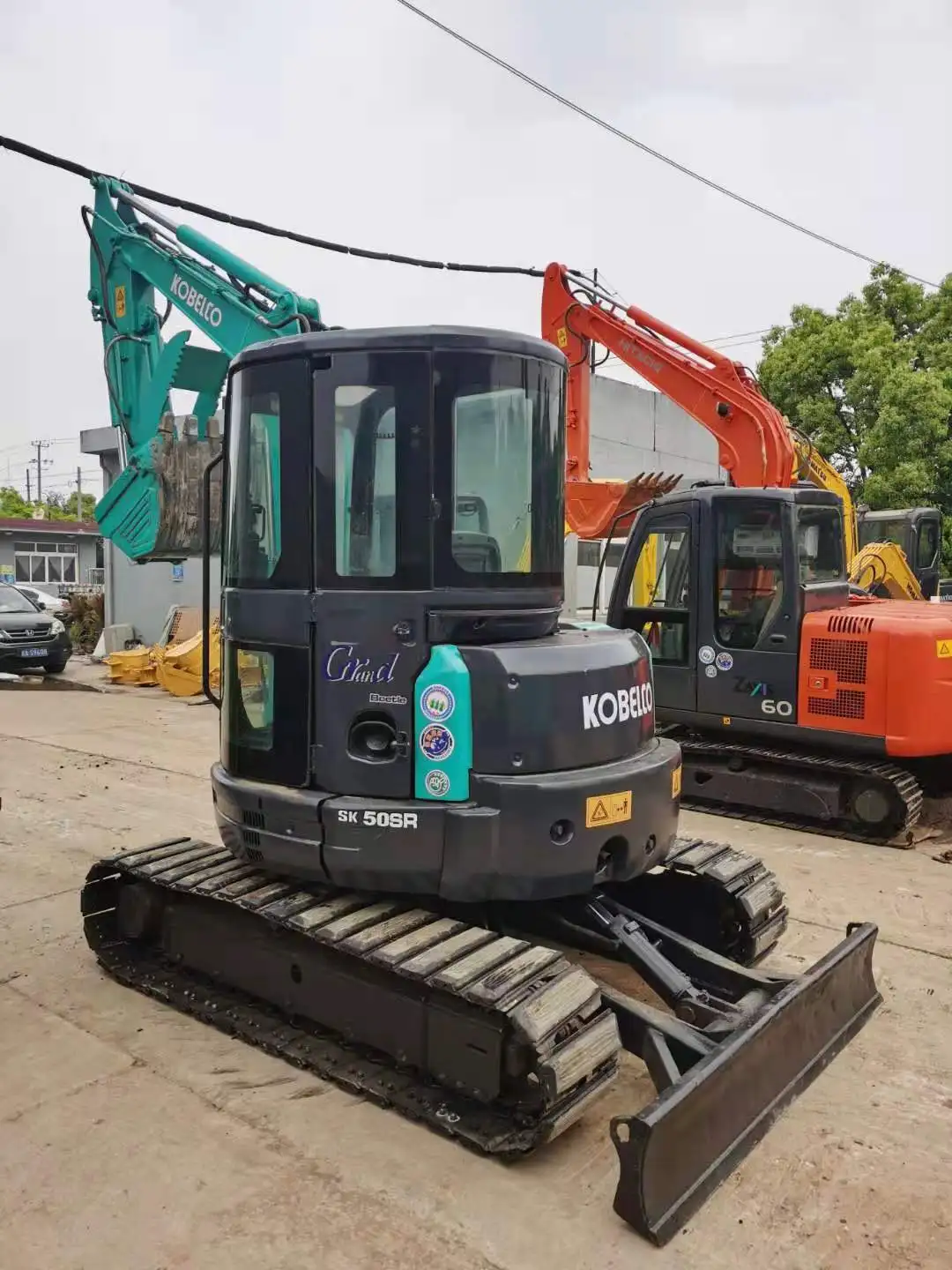 5Ton mechanical control used mini excavator SK50SR Kobelco small digger excavator for earth moving