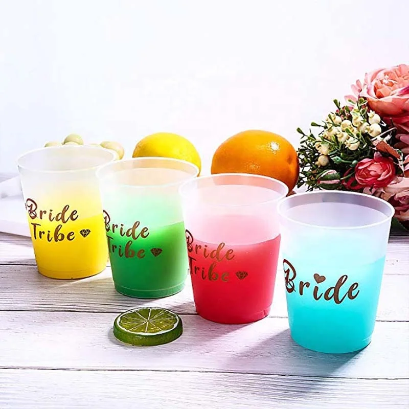 2021 Hot Bridal Shower Bachelorette Plastic Party Bride Tribe Cups For Wedding Party Supplies Decoration