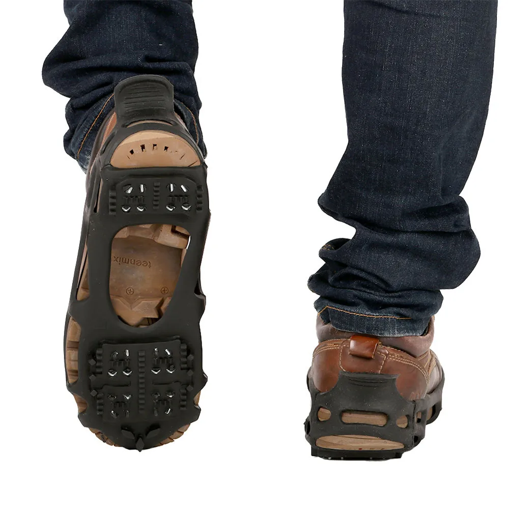 Зимний резиновый нескользящий чехол для обуви с волшебными шипами и захватом льда для прогулок и походов