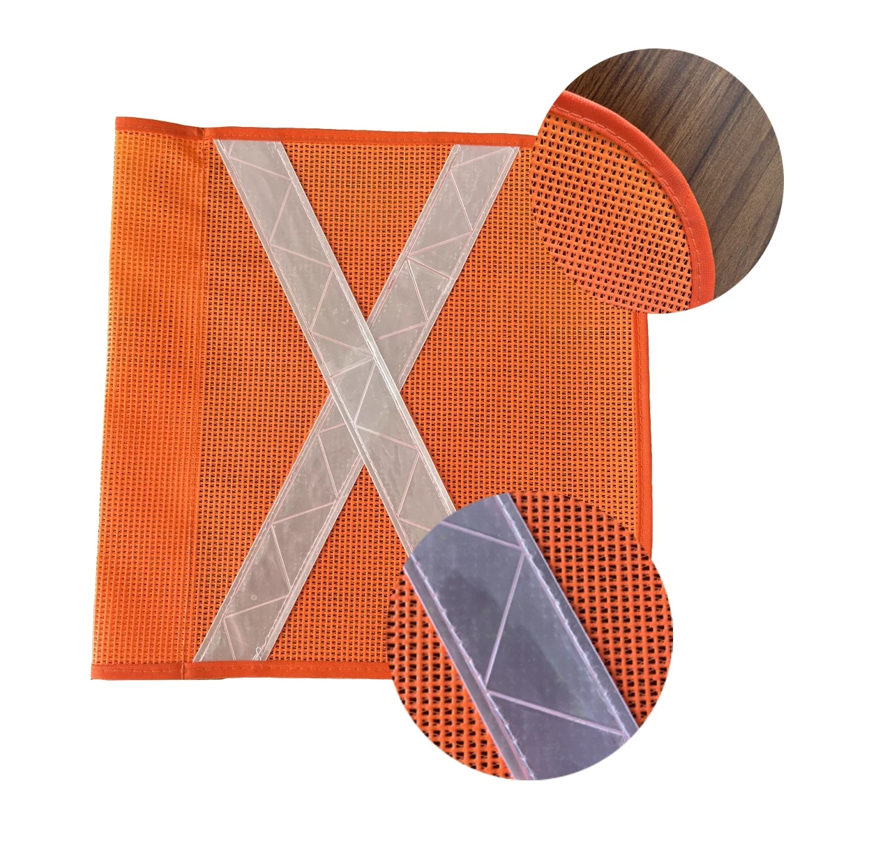 Hot Selling Warning Safety Flags Orange Mesh Traffic Sign Flags