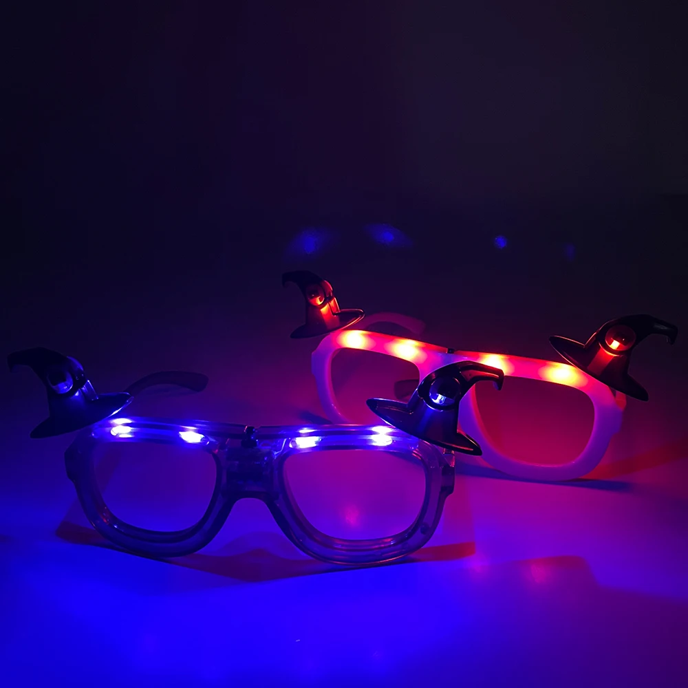 Halloween Event Party Favors Supplies  LED Witch Hat Glasses