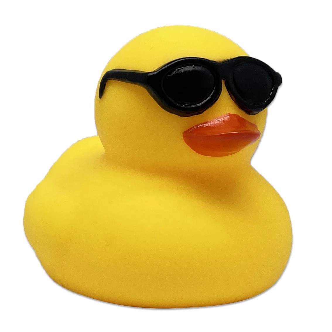 Оптовая продажа мини простой дизайн 10 типов ПВХ логотип оптом ванна пищащая желтая утка Игрушки для ванны солнцезащитные очки резиновая
