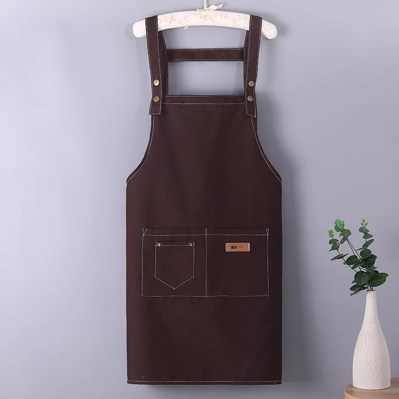 Custom adults cleaning heavy duty black pvc waterproof apron high quality advanced plastic kitchen apron