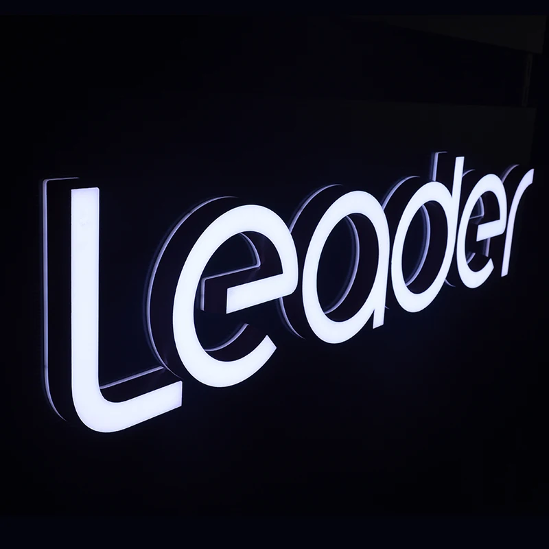 Haier Leader Led Lighting Sign Board Custom High Bright Name Wall Led Light 3D Backlit Logo Sign