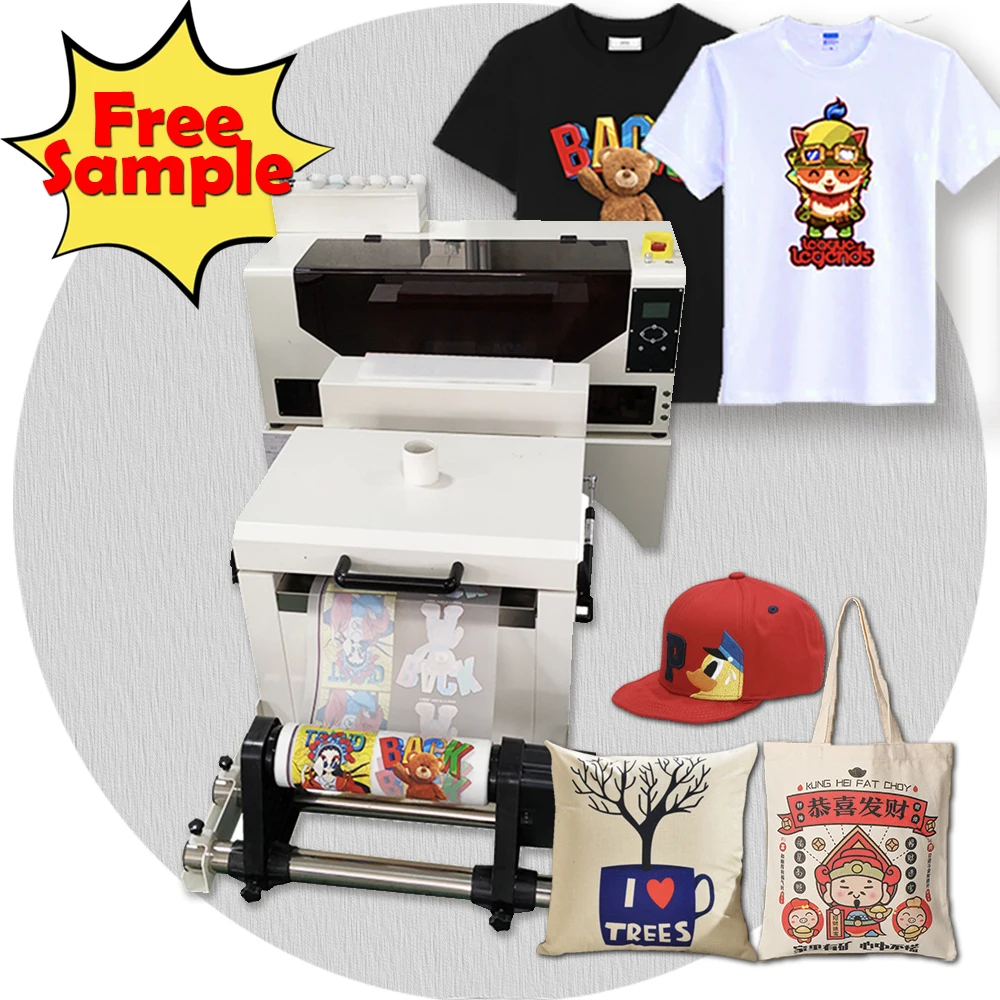 HJD Double Epson XP600 Heads A3 30cm Digital Inkjet DTF Printer With Powder Shaker