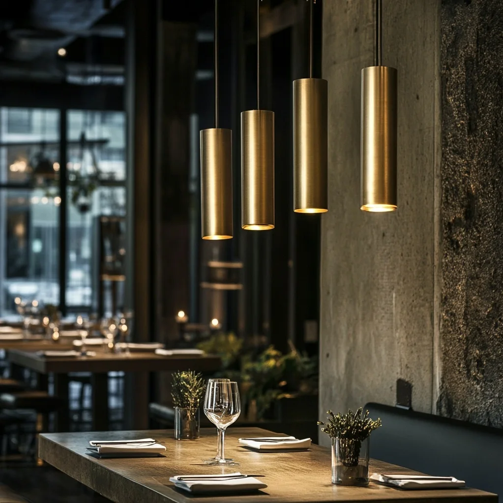 8W-30W Hanging Lamp Minimalist Japanese Style Led Pendant Light Modern Brass Light Fixture Ceiling Hanging Lamps for Interior