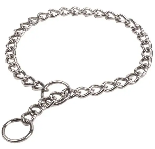 Choke chain Metal Snake Chain Pet Show Slip Collar Choker for Training Walking