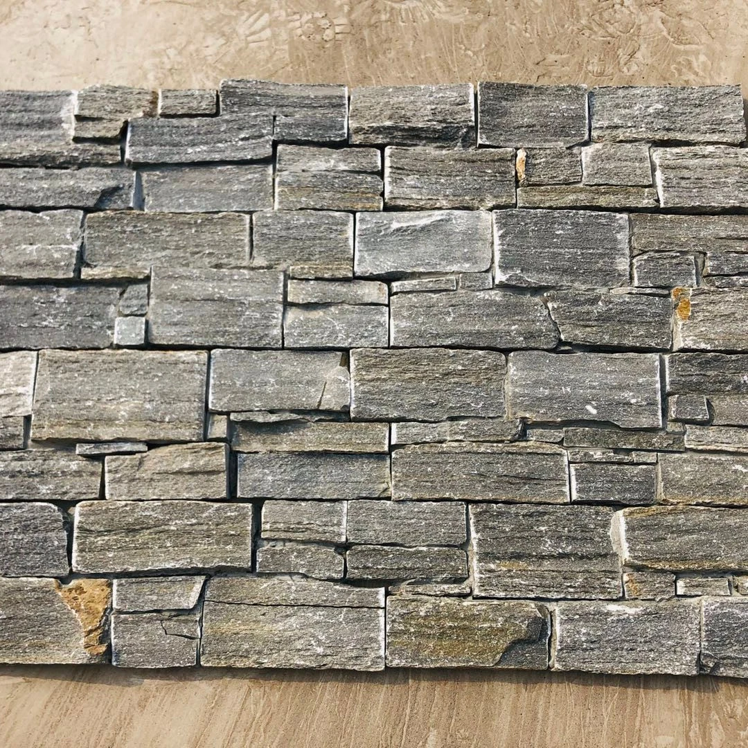 Popular grey nature stone panels  wall cladding