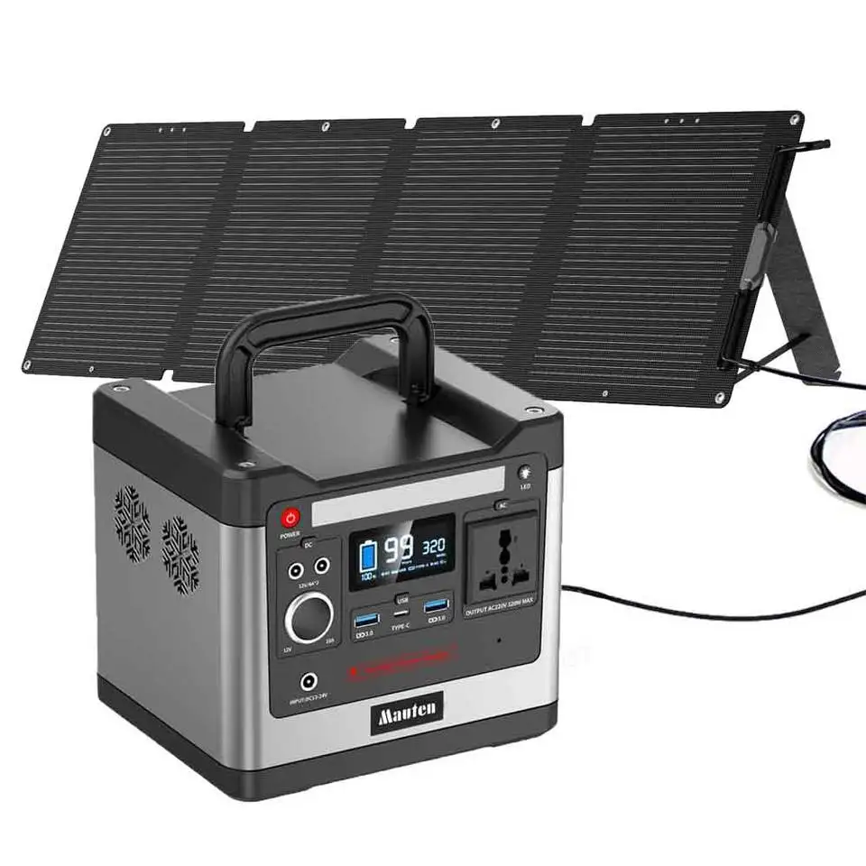 Wholesale 300W Cheap Solar Generator 320W 298Wh Inverter For AC Outlet Laptop Charger Travel Laptop Power External Battery Pack