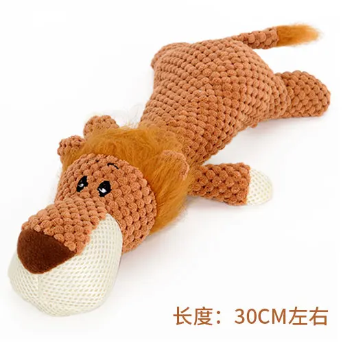 
OEM Luxury Fox Animal Shaped Plush Large Dog Toy with Squeakers 