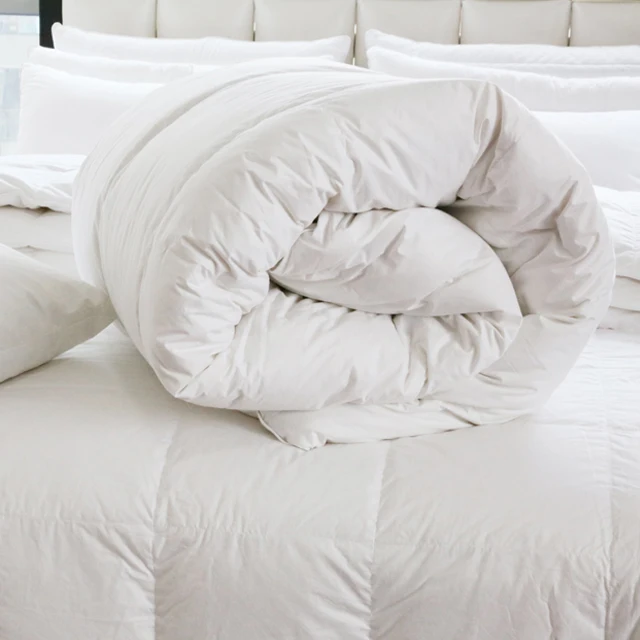 Wholesale 100% Cotton Downproof Fabric Bed King Size White Goose Duck Feather Filling Comforter Down Insert Quilt Duvet