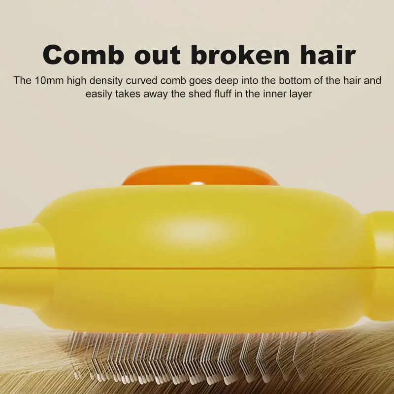 Pet hair removal brush pet beauty comb cat self-cleaning slippers cat hair removal device cleaning and massage brush