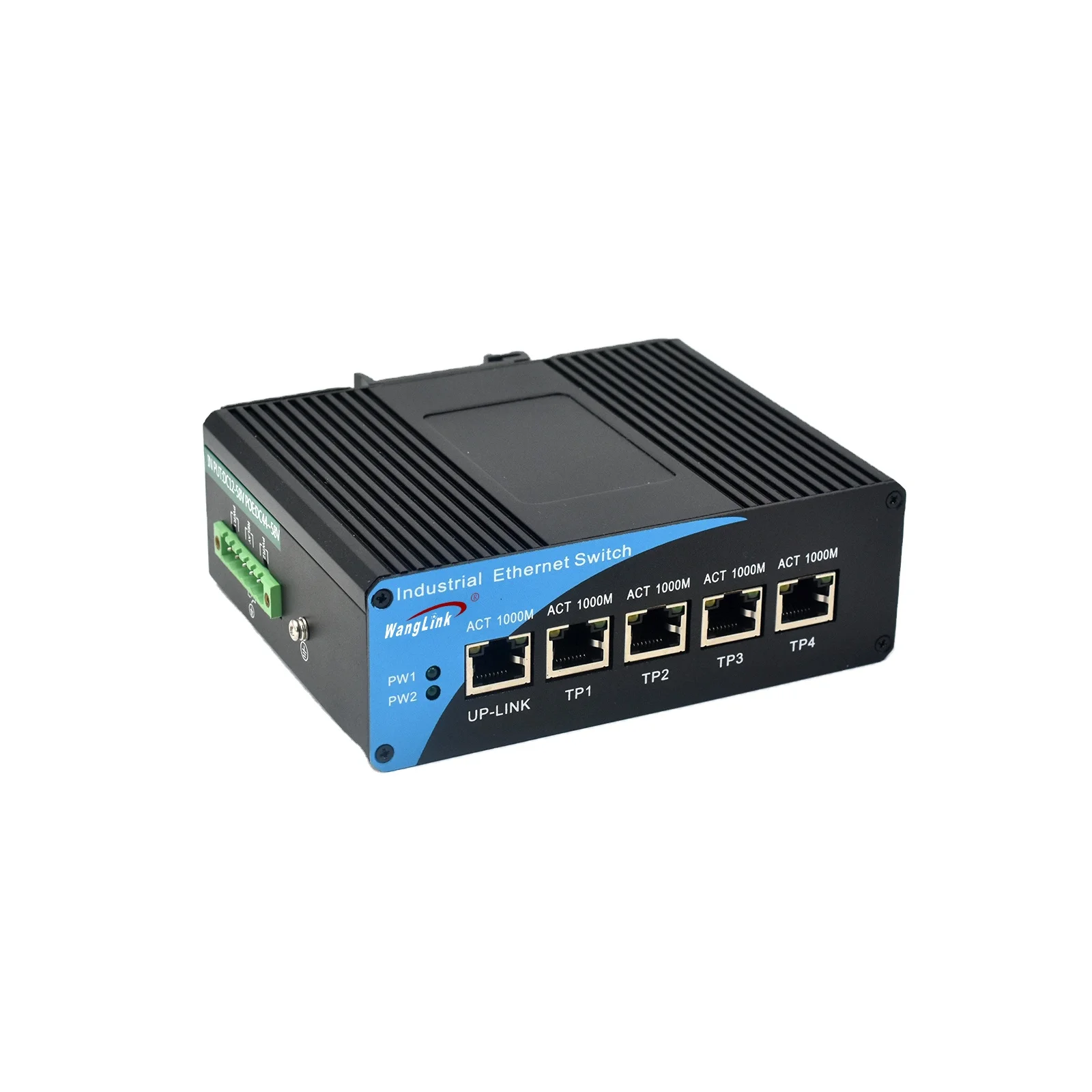 Wanglink Industrial Ethernet Switch 4 10/100M Ports+1 FE RJ45 Uplink Port Network Switches for CCTV Camera