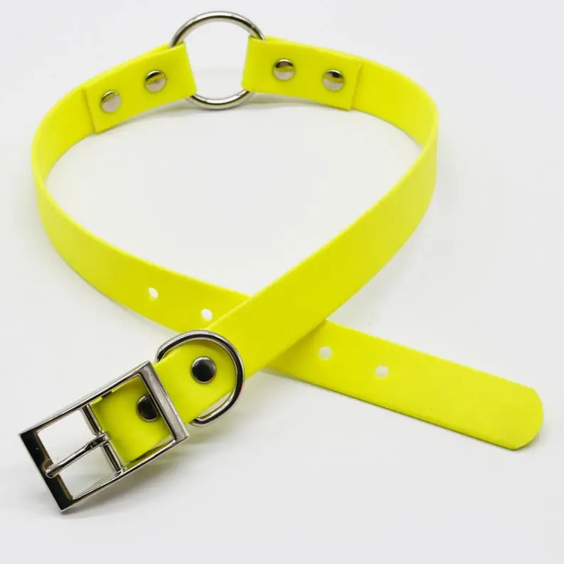2024 Custom Waterproof Training Dog Collar Colorful PVC Nylon Webbing with O Ring Splicing Features Lights 22 Color Options